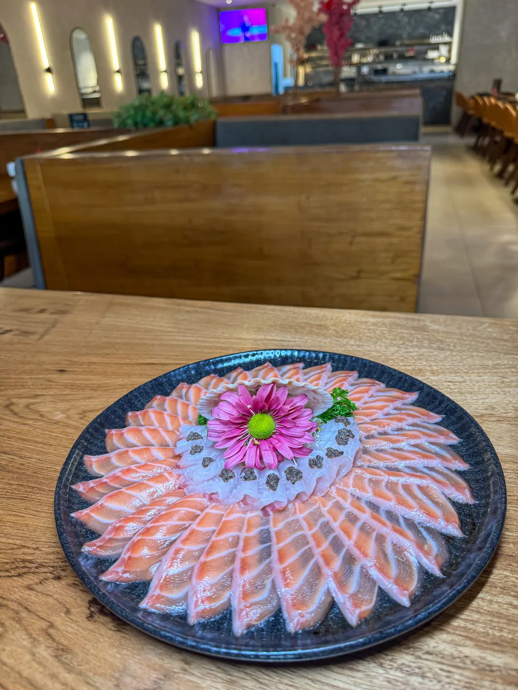 Roseta de sashimi de salmão