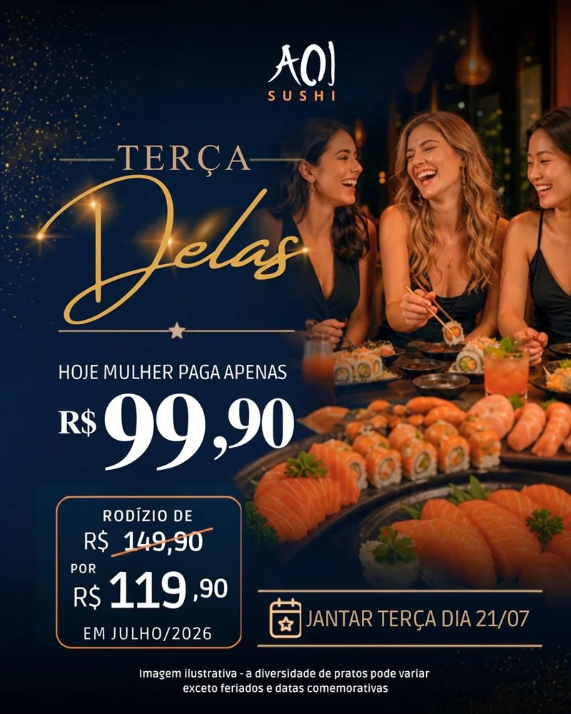 Publicação no Instagram do Aoi Sushi