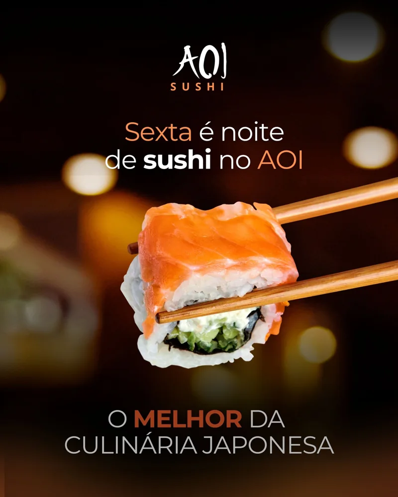 Publicação no Instagram do Aoi Sushi