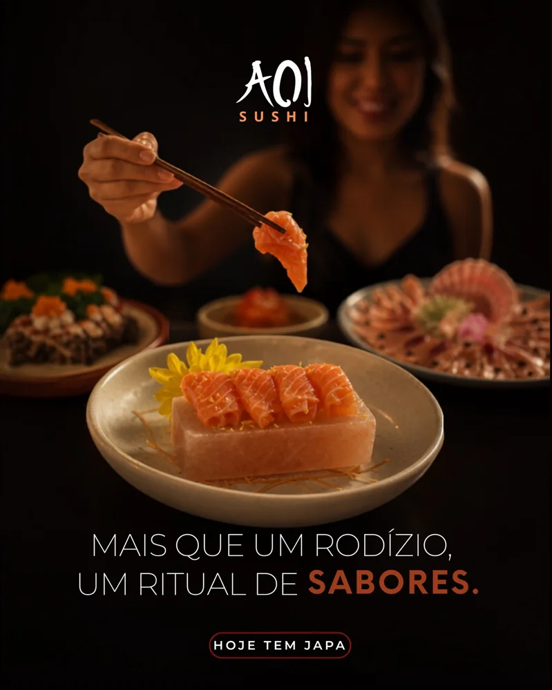 Publicação no Instagram do Aoi Sushi